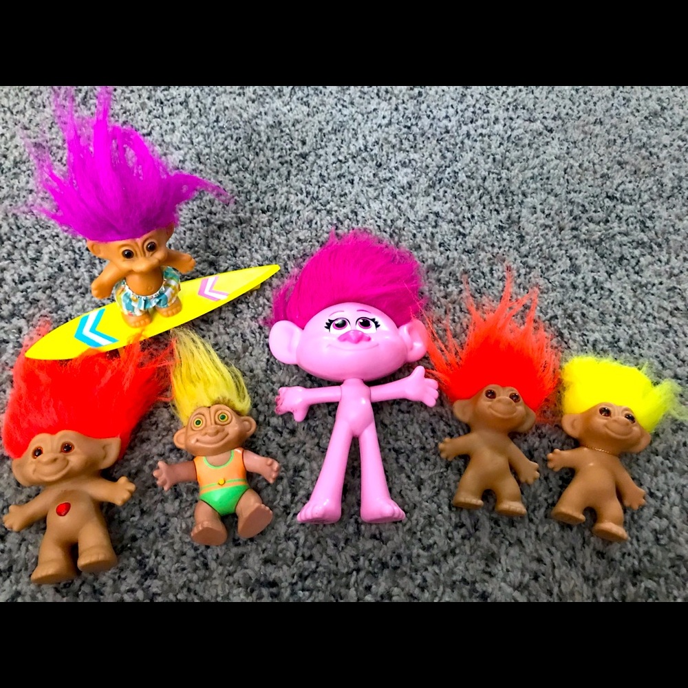 Vintage Trolls +1 New. Qty. 6. Various Sizes.